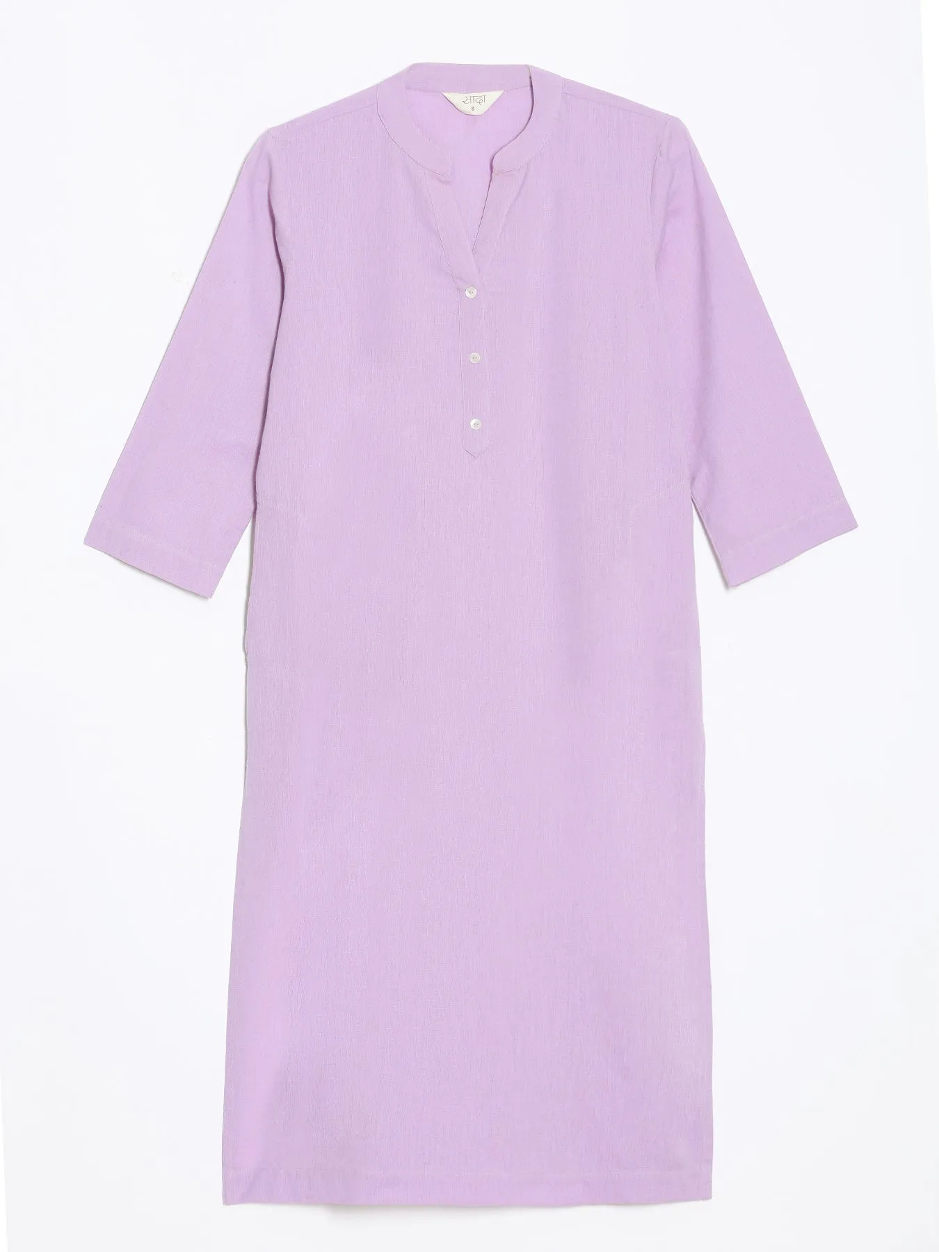 Lilac Airy Linen Long Kurta