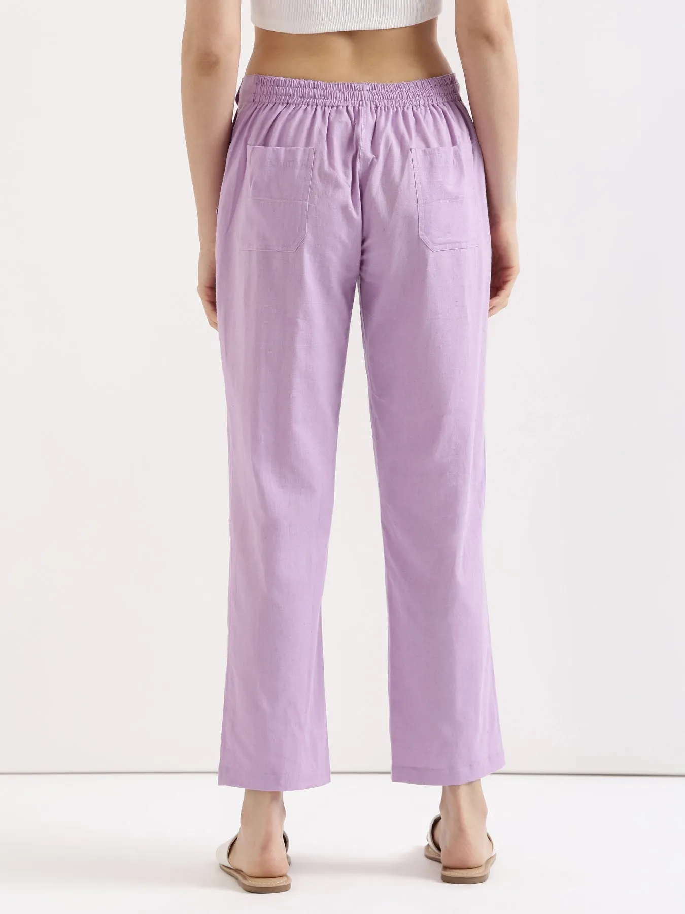 Lilac Airy Linen Pants