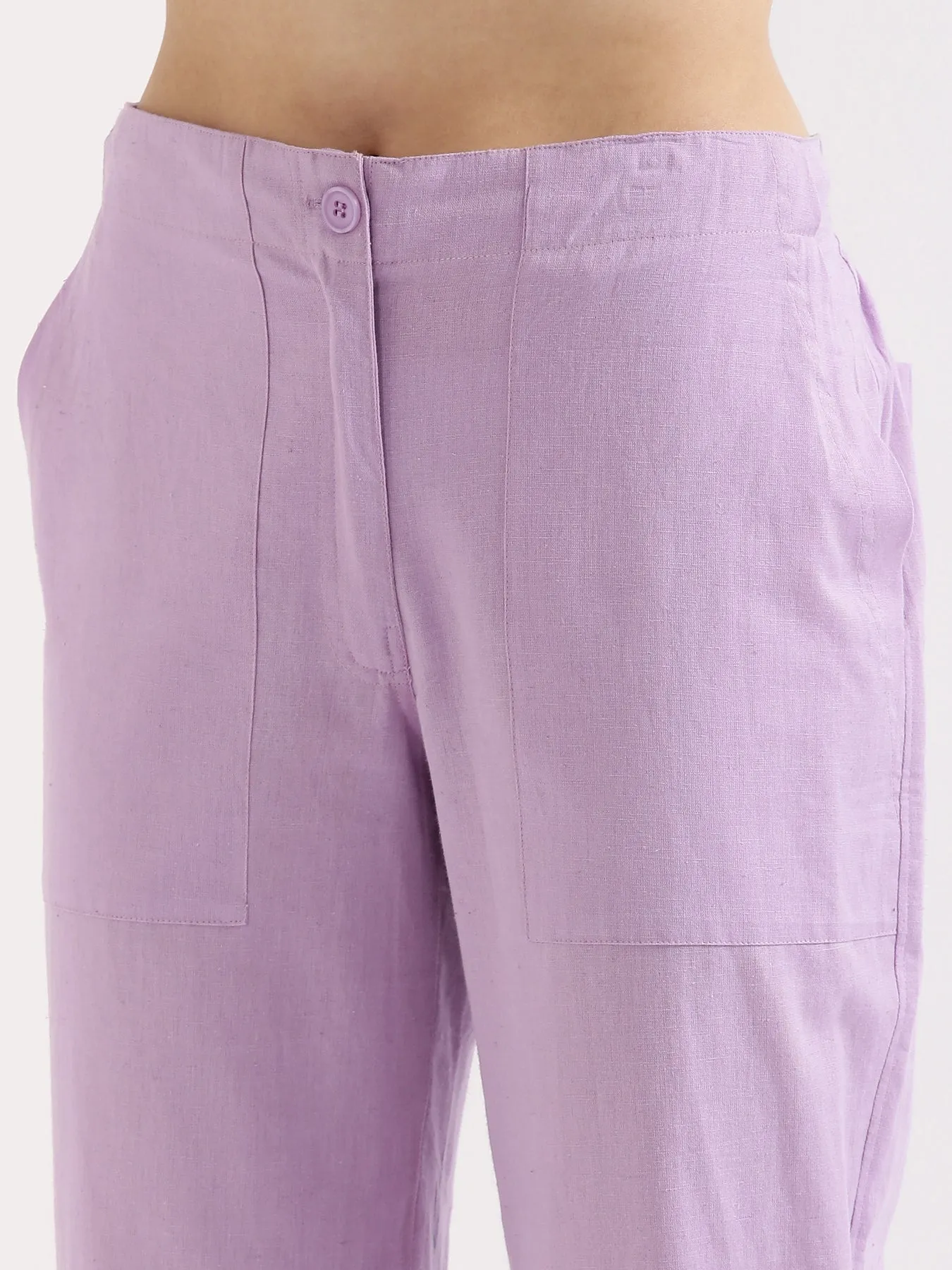 Lilac Airy Linen Pants