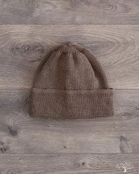 Linen Waffle Watch Cap - Army Brown