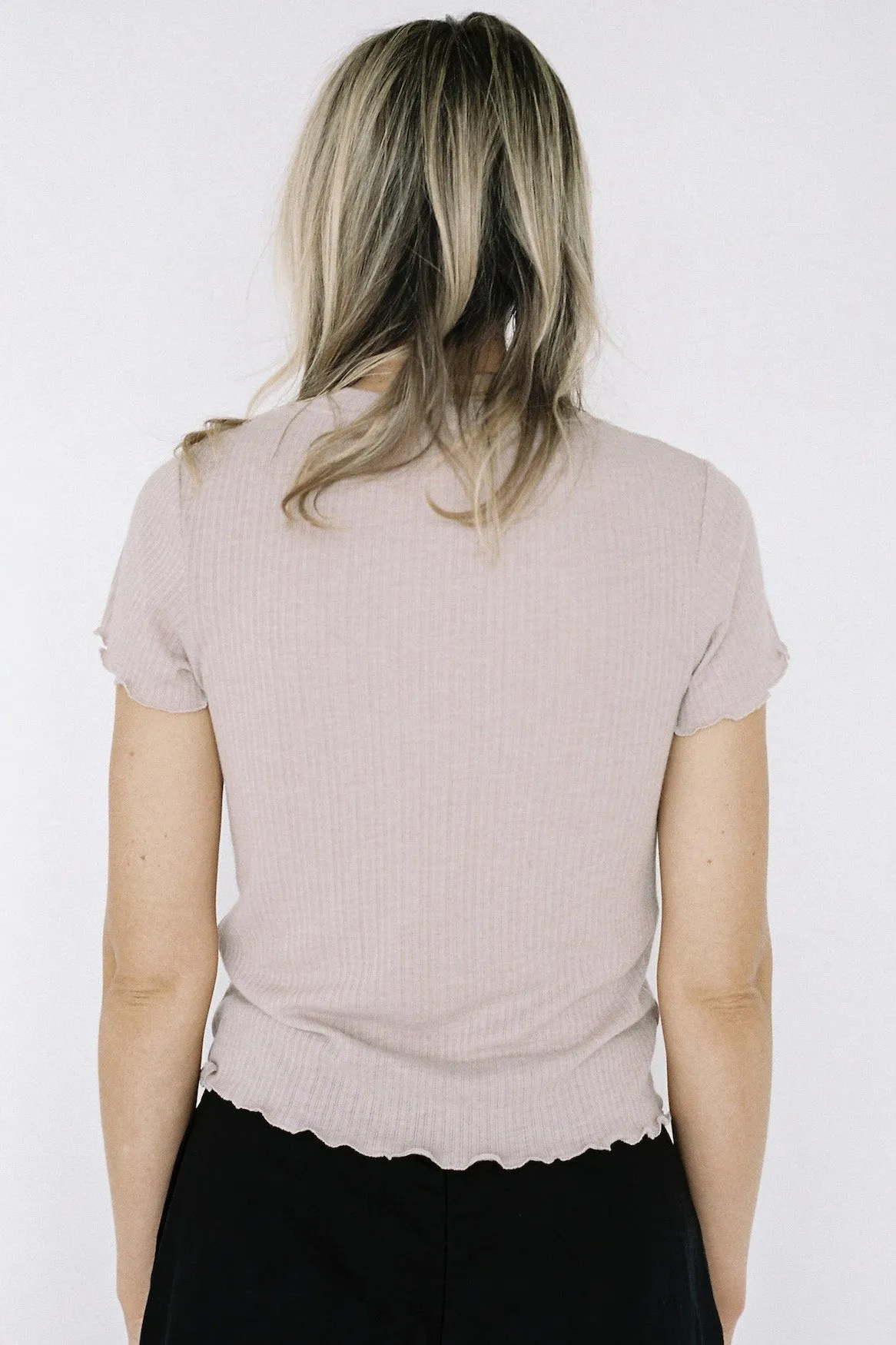 Lonely Rib Tee - Blush