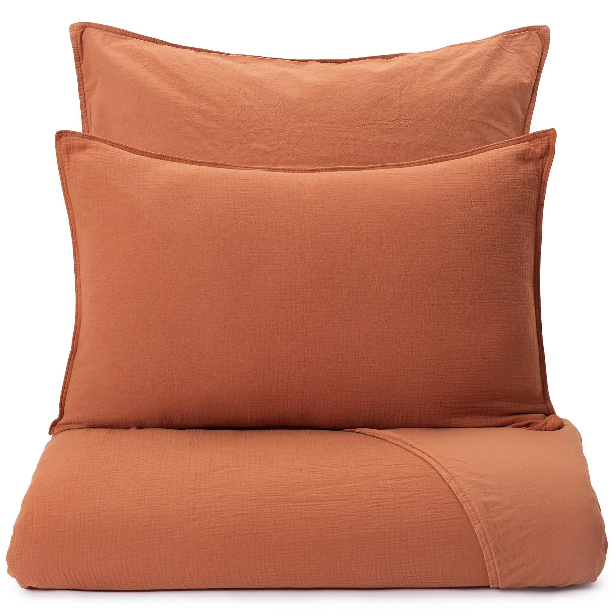 Manisa Cotton Muslin Bedding [Terracotta]