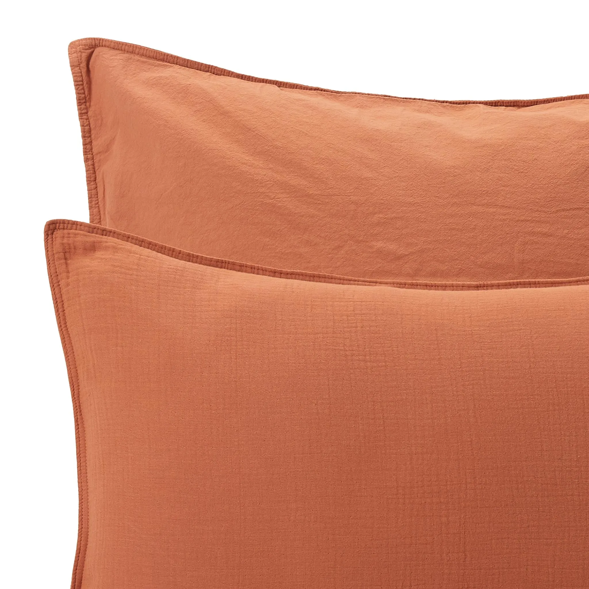 Manisa Cotton Muslin Bedding [Terracotta]