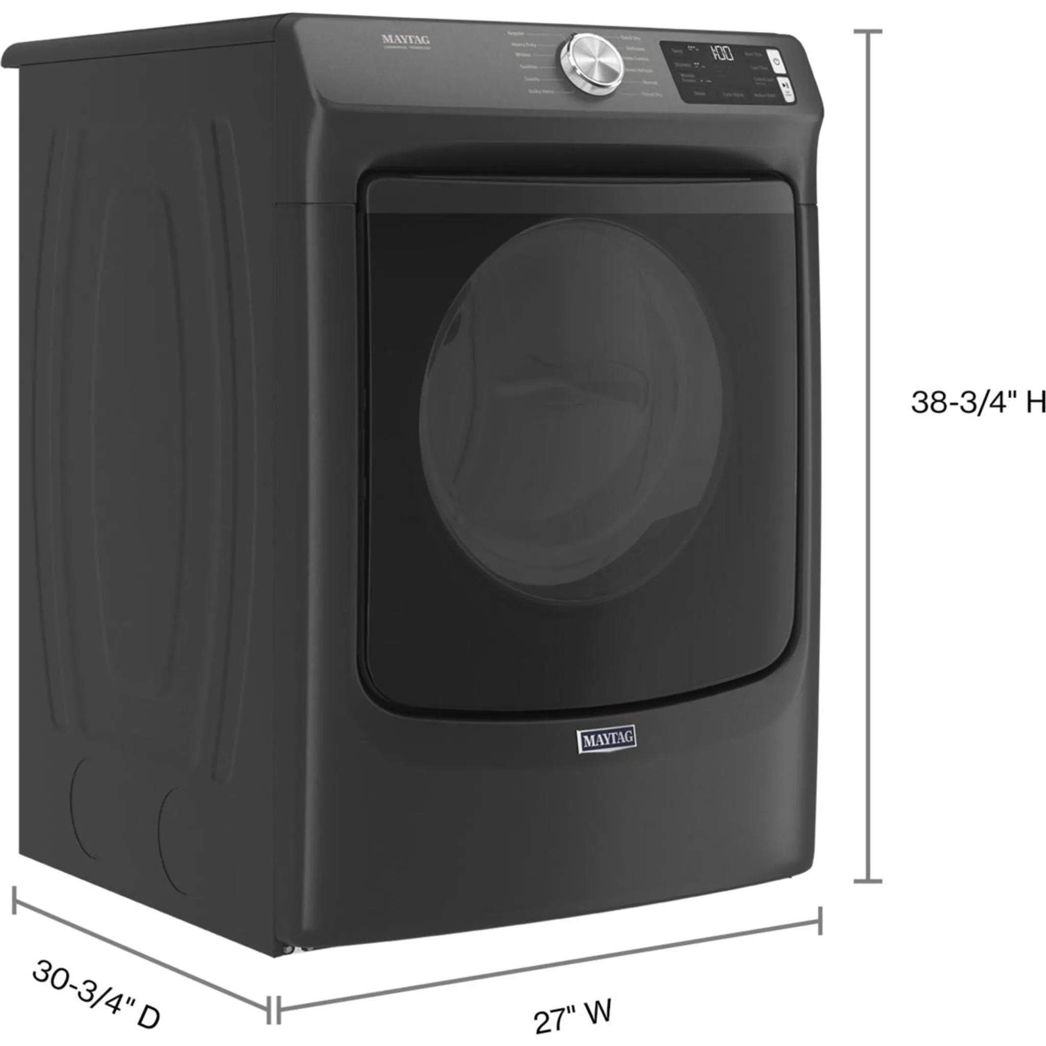 Maytag Natural Gas Dryer (MGD6630MBK) - Volcano Black