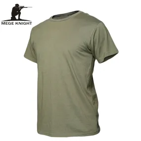 MEGE Summer Cotton T-shirt, Men Military Dry Camo Camp Tees, Camouflage Breathable Tactical  Army Trainning Combat T Shirt