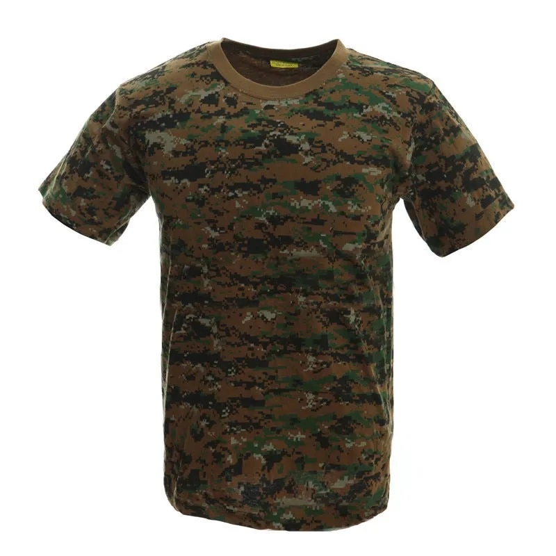 MEGE Summer Cotton T-shirt, Men Military Dry Camo Camp Tees, Camouflage Breathable Tactical  Army Trainning Combat T Shirt