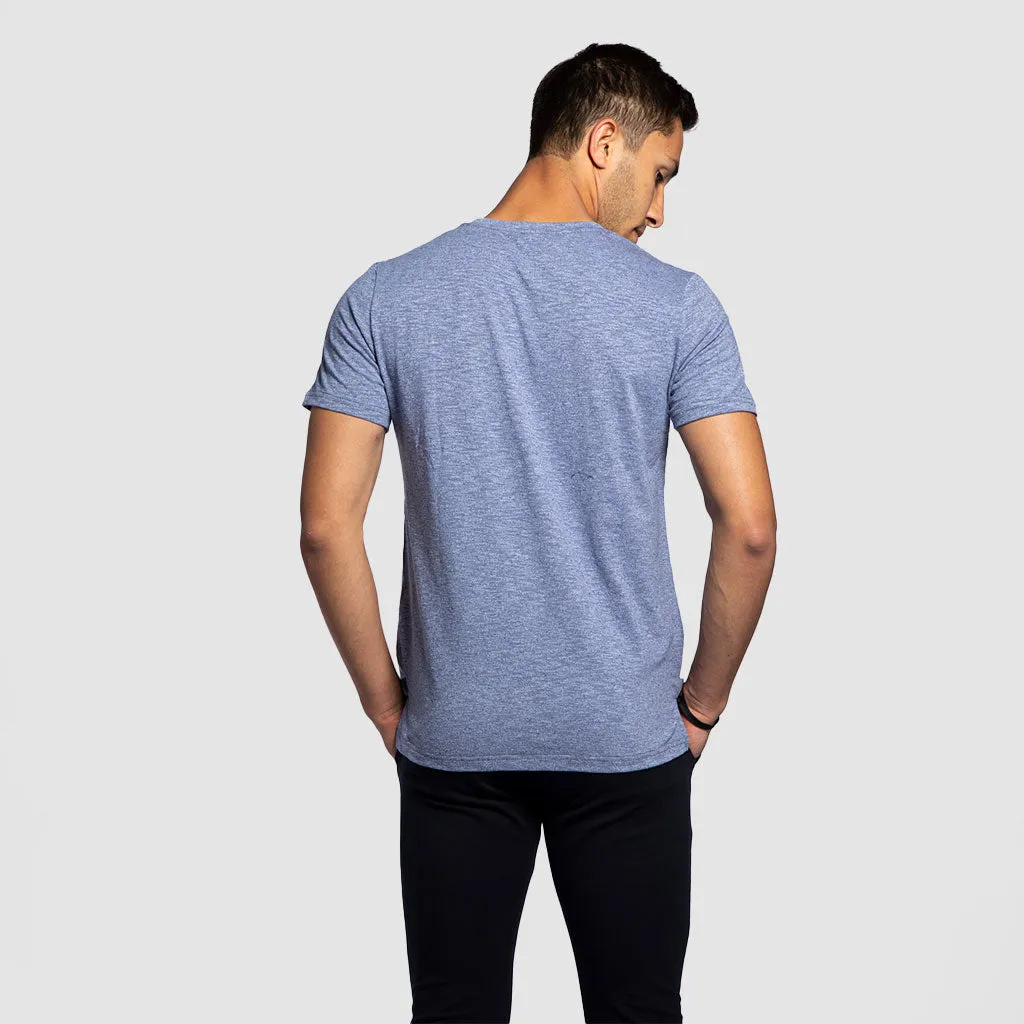 MEN ESSENCE T-SHIRT(MARL-BLUE)