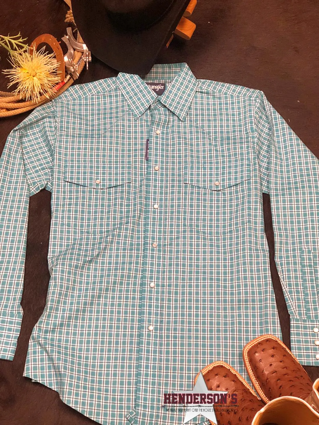 Men's Wrangler Blue Plaid