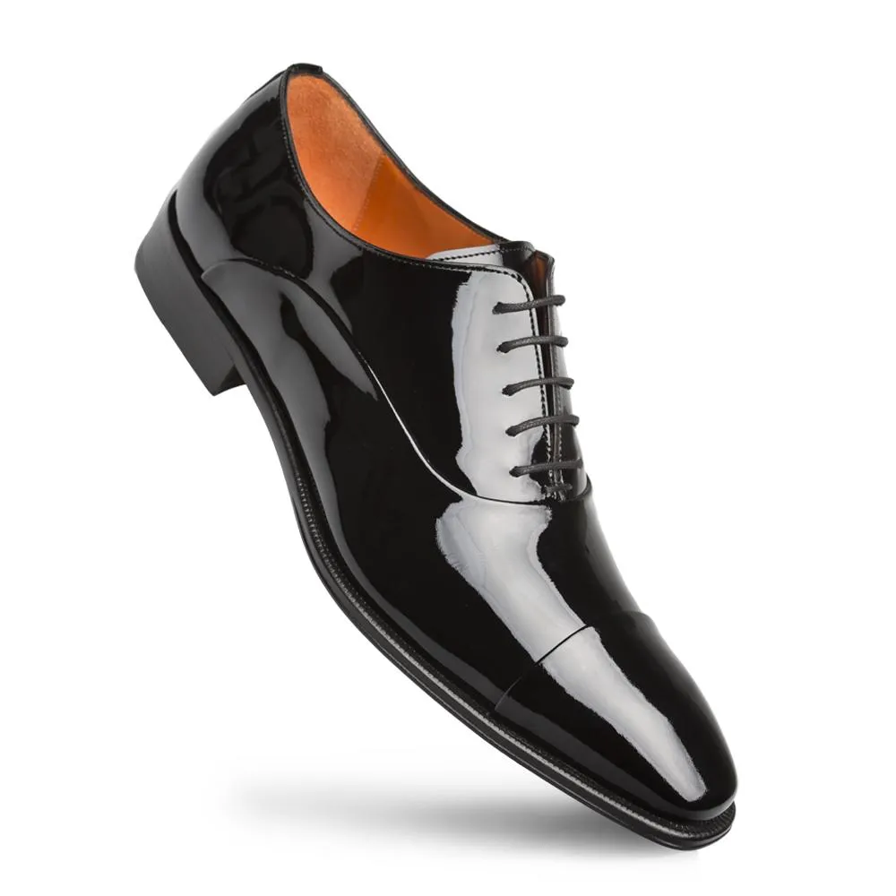 Mezlan E20264 Men's Shoes Black Patent Leather Cap-Toe Formal Oxfords (MZ3403)