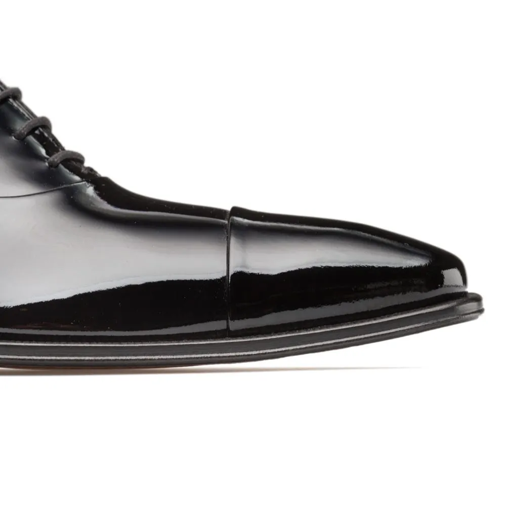 Mezlan E20264 Men's Shoes Black Patent Leather Cap-Toe Formal Oxfords (MZ3403)