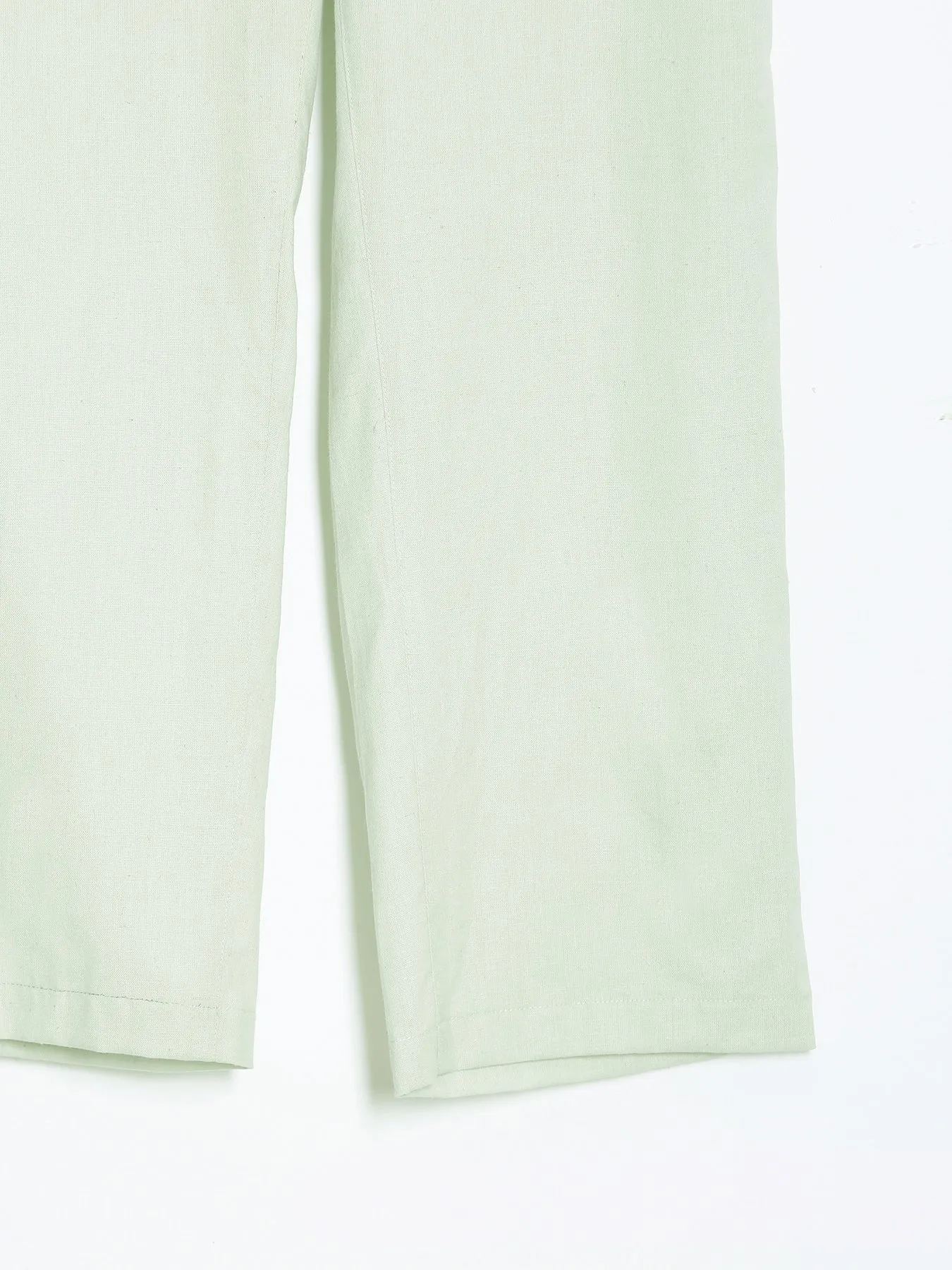 Mint Green Airy Linen Pants