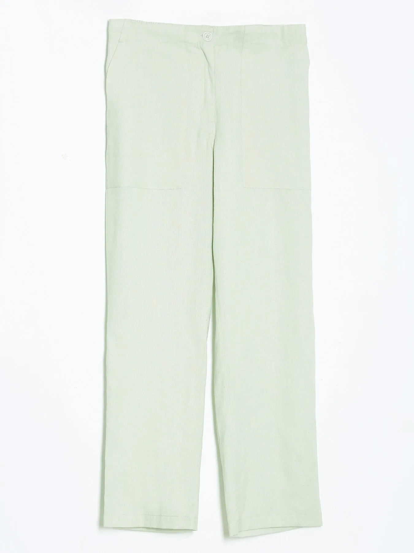 Mint Green Airy Linen Pants