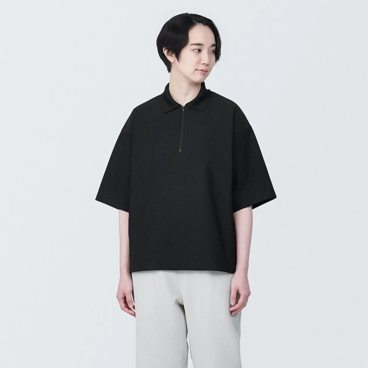 MUJI Labo UV Quick Dry Zip Up Polo Shirt