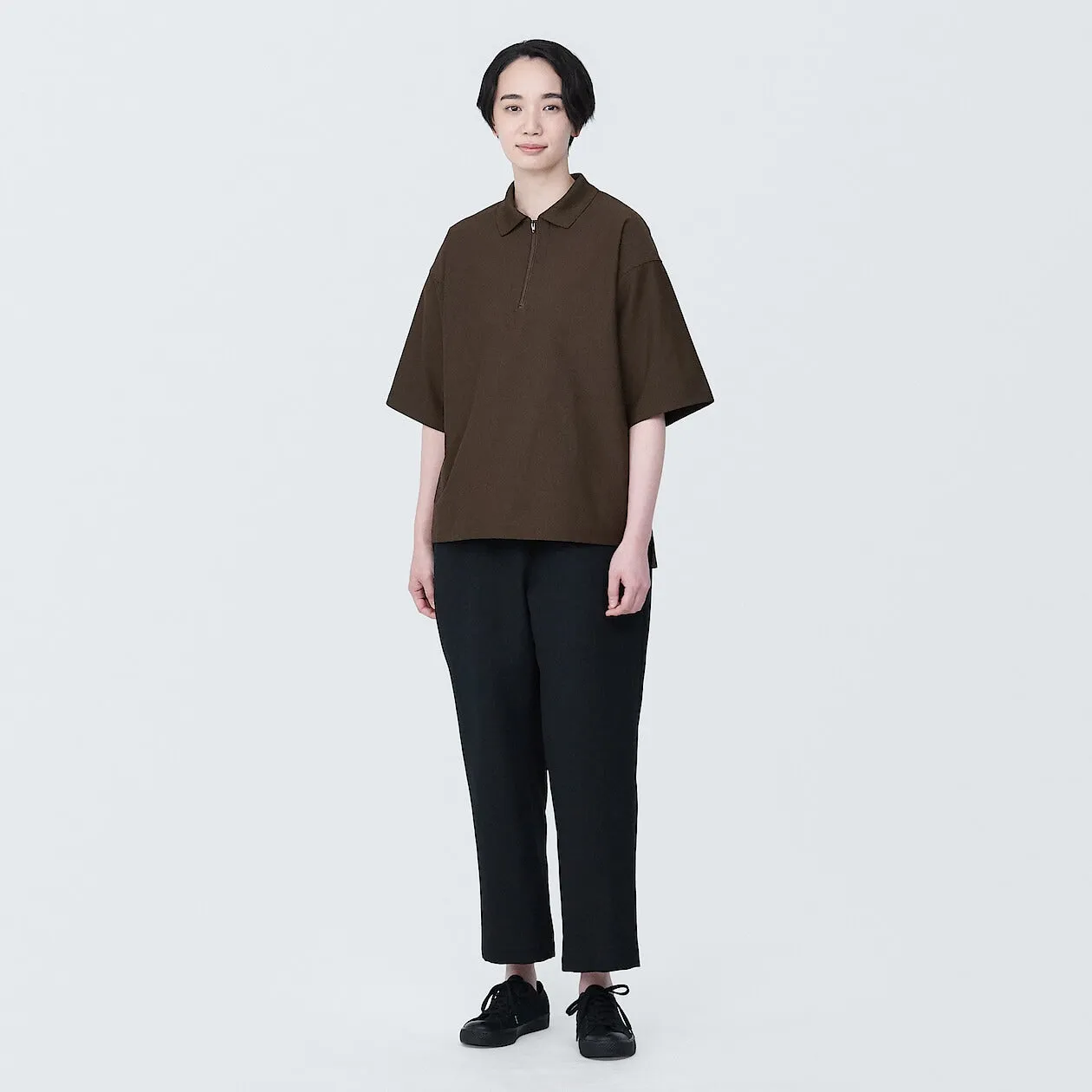 MUJI Labo UV Quick Dry Zip Up Polo Shirt