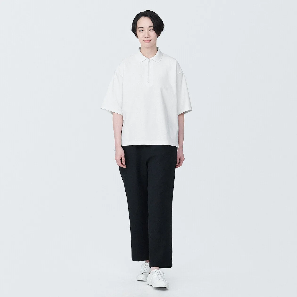 MUJI Labo UV Quick Dry Zip Up Polo Shirt