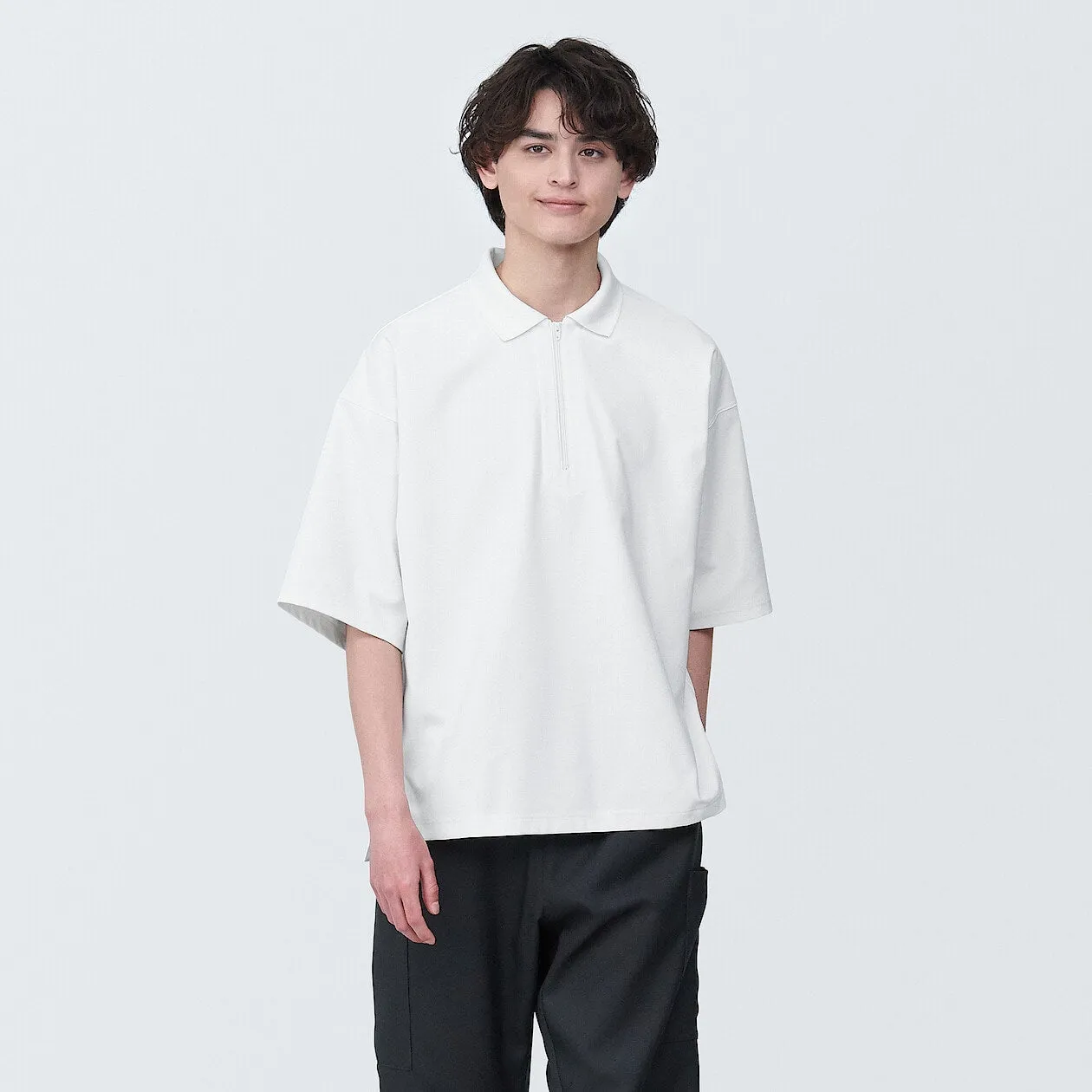 MUJI Labo UV Quick Dry Zip Up Polo Shirt