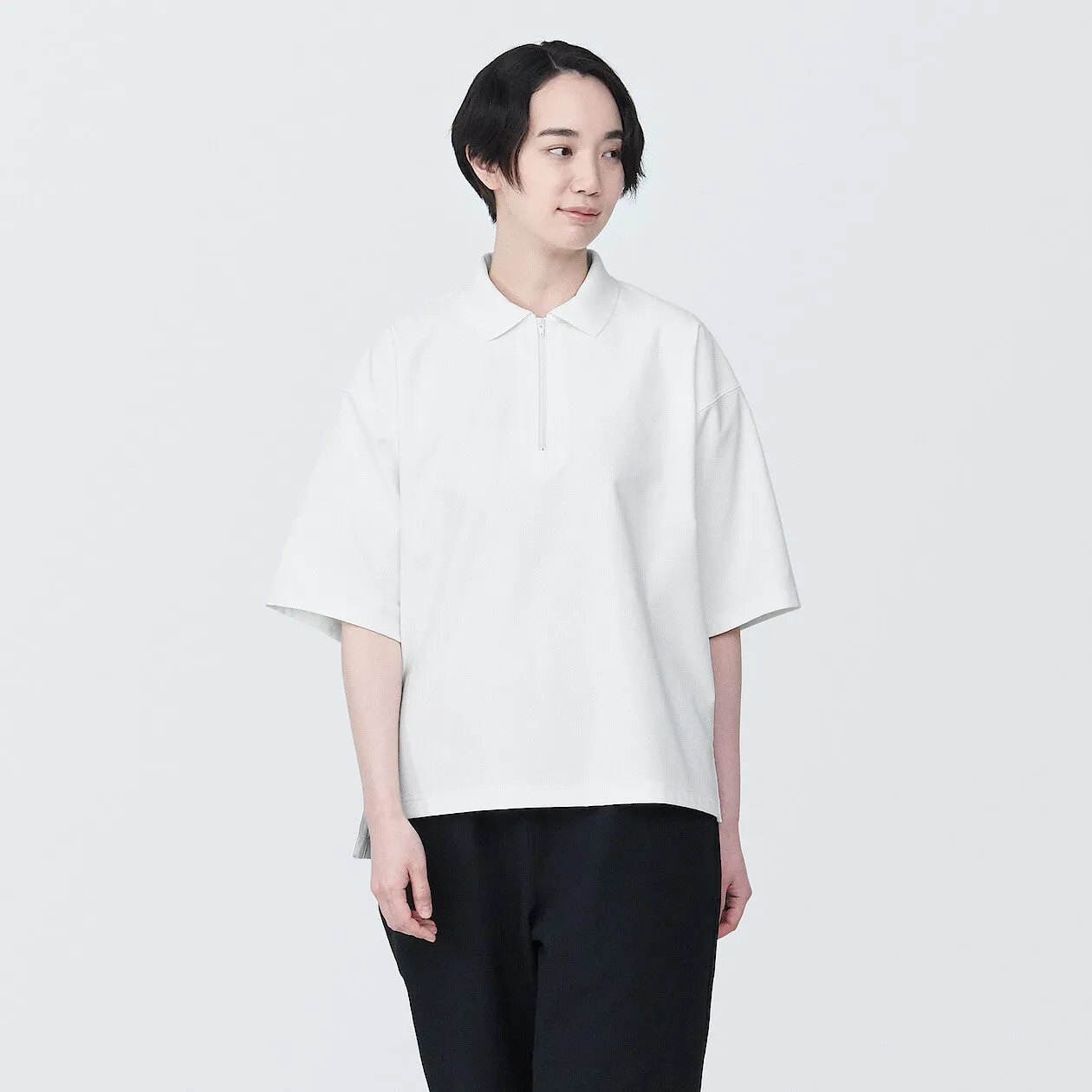 MUJI Labo UV Quick Dry Zip Up Polo Shirt