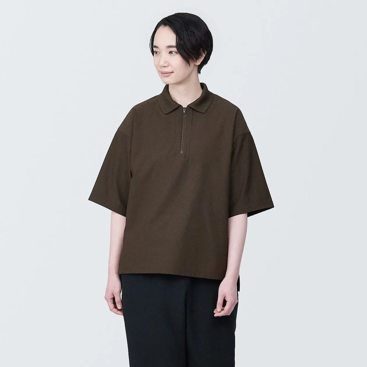 MUJI Labo UV Quick Dry Zip Up Polo Shirt