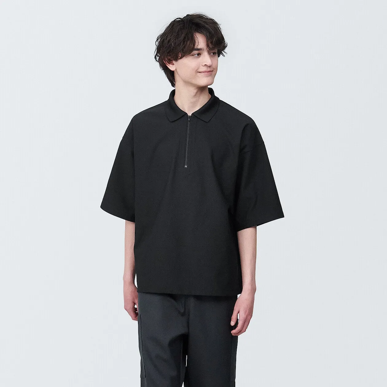 MUJI Labo UV Quick Dry Zip Up Polo Shirt