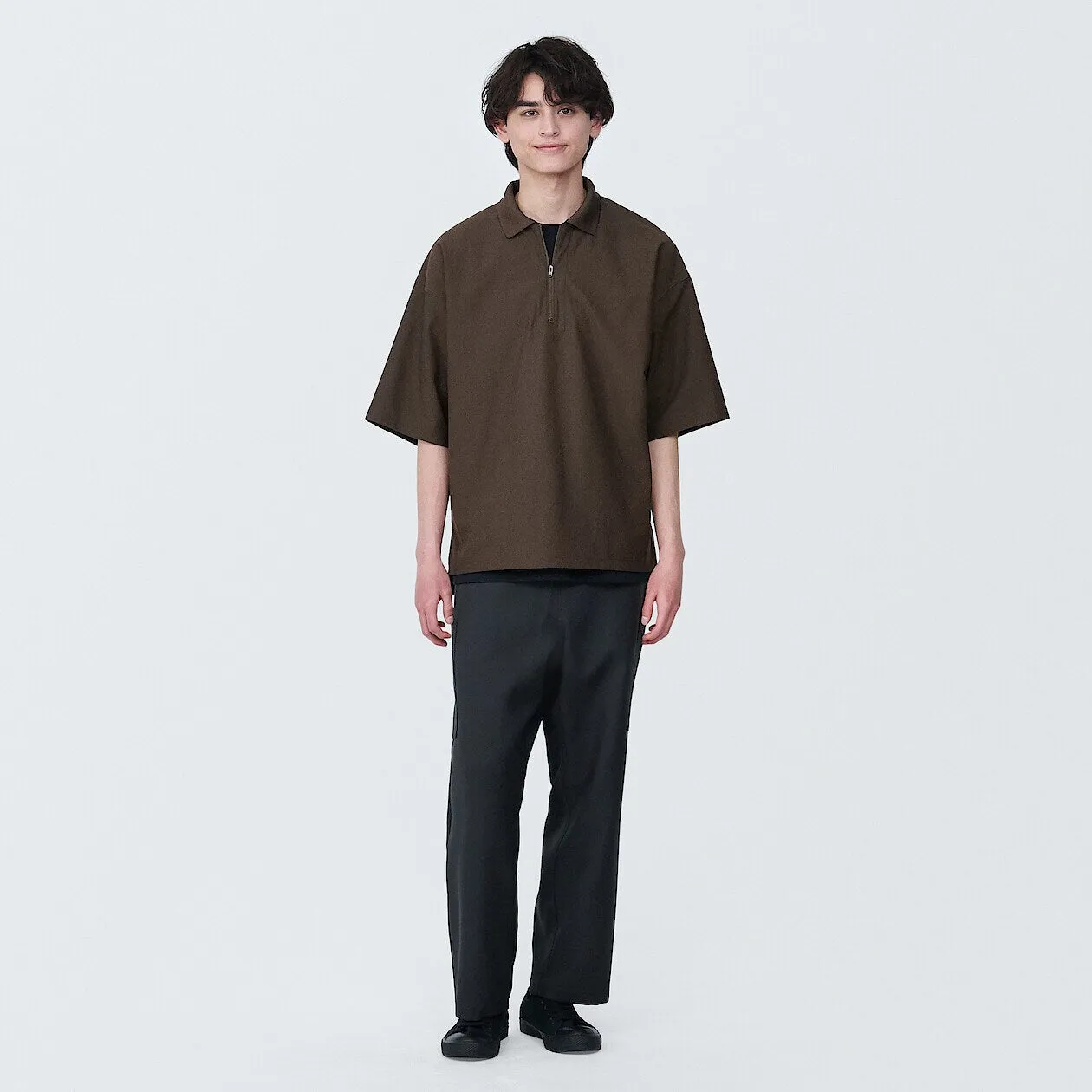 MUJI Labo UV Quick Dry Zip Up Polo Shirt