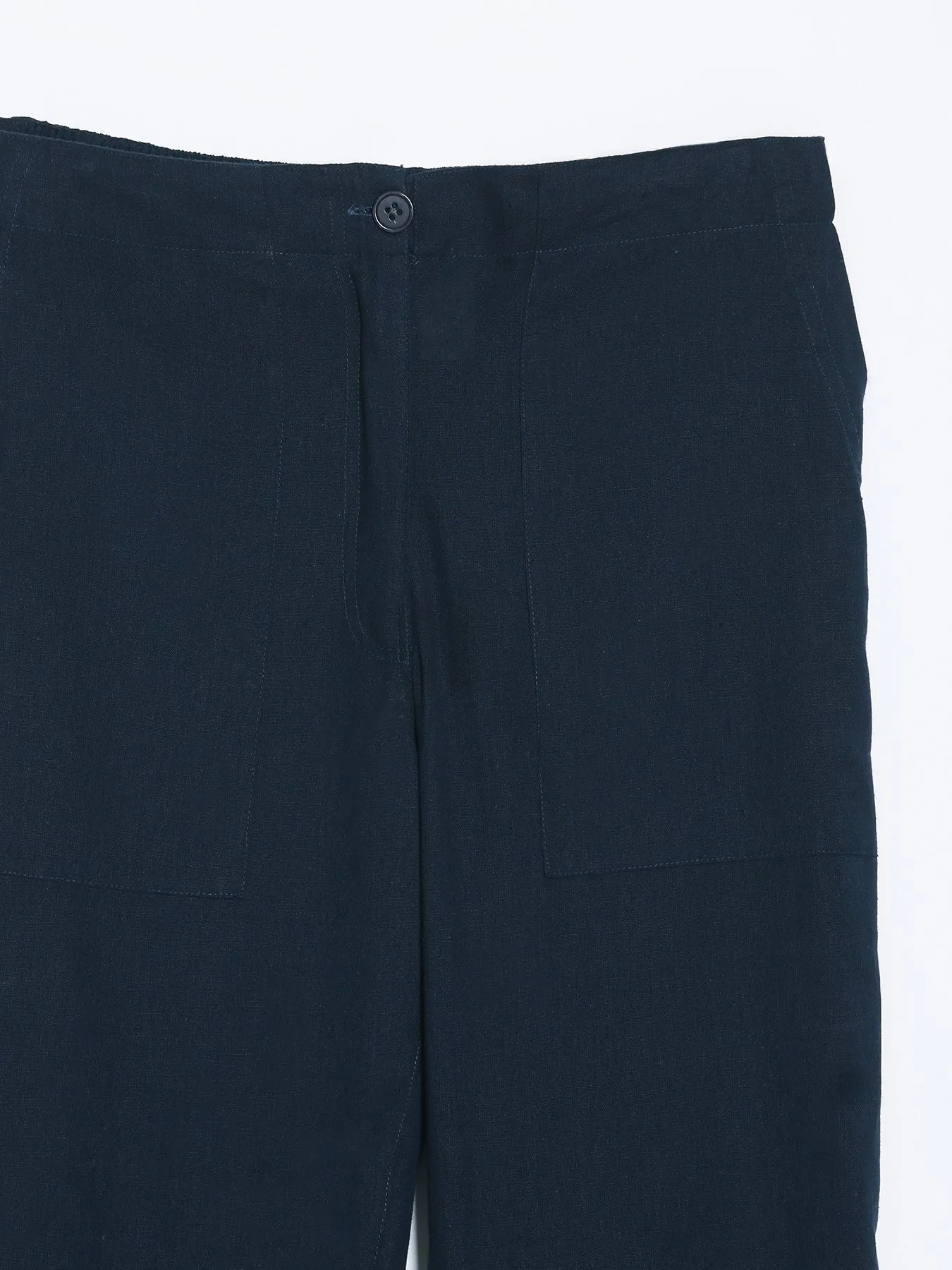 Navy Blue Airy Linen Pants