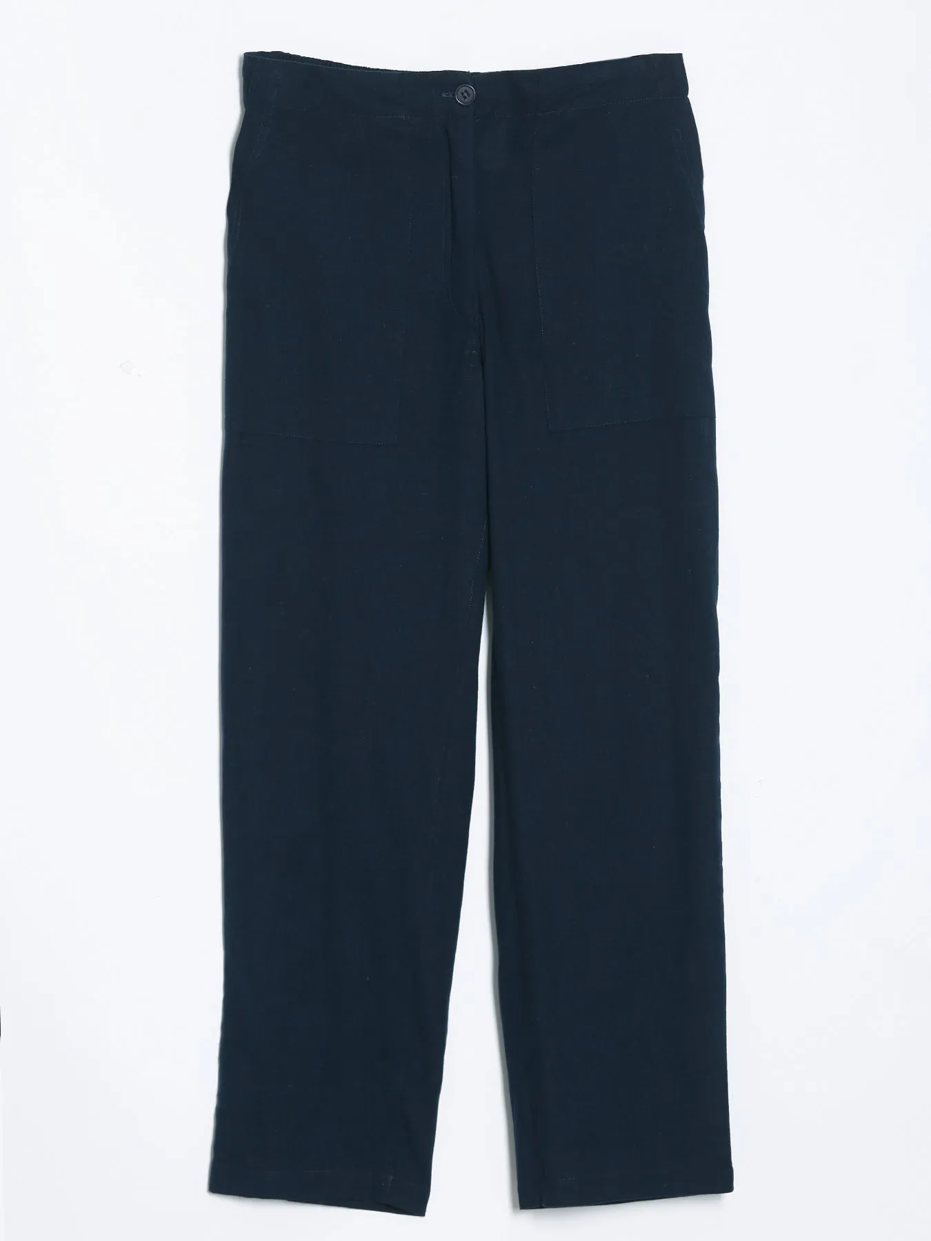 Navy Blue Airy Linen Pants