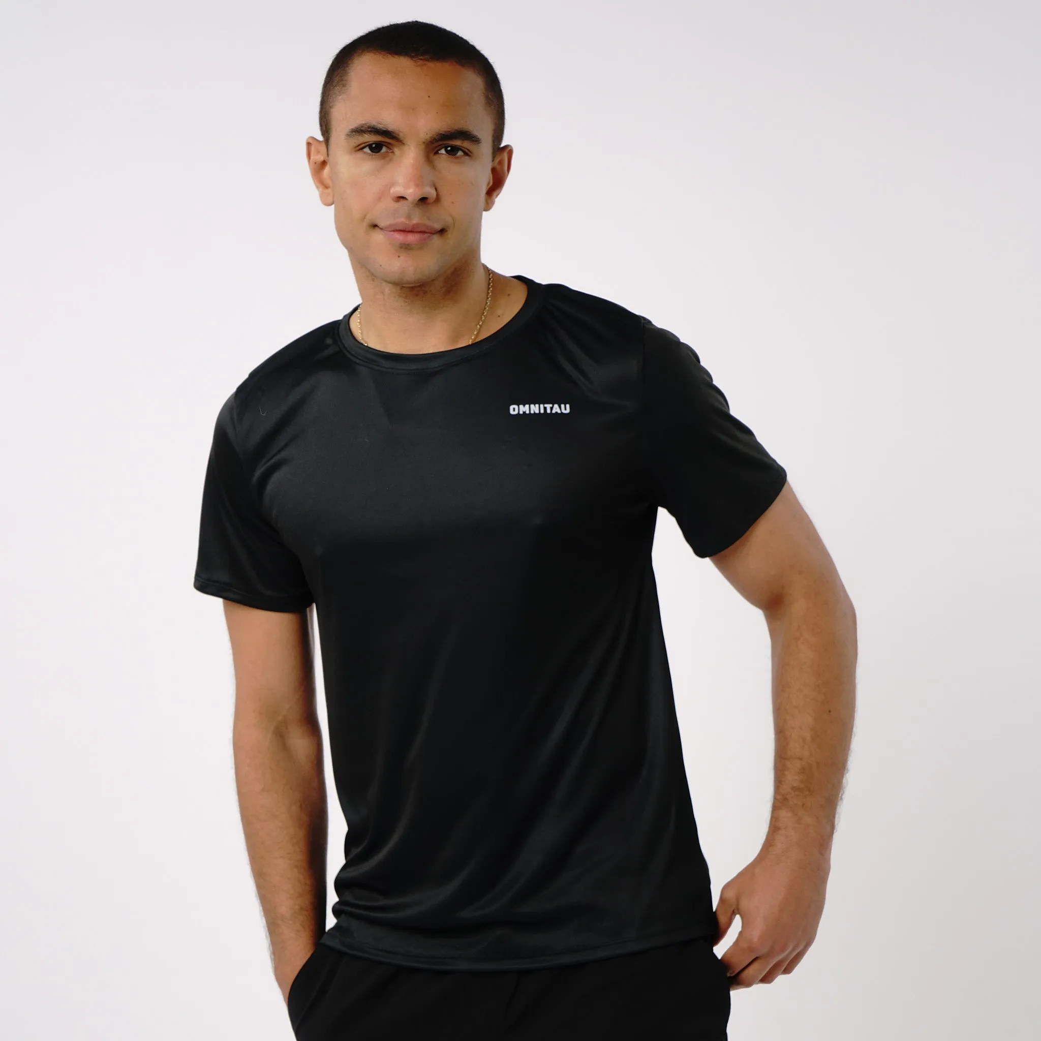 Omnitau Men's Aspire Technical Training Gym T-Shirt - Black