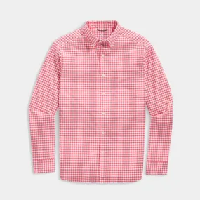 On-The-Go brrr° Gingham Shirt in Sailors Red by Vineyard Vines