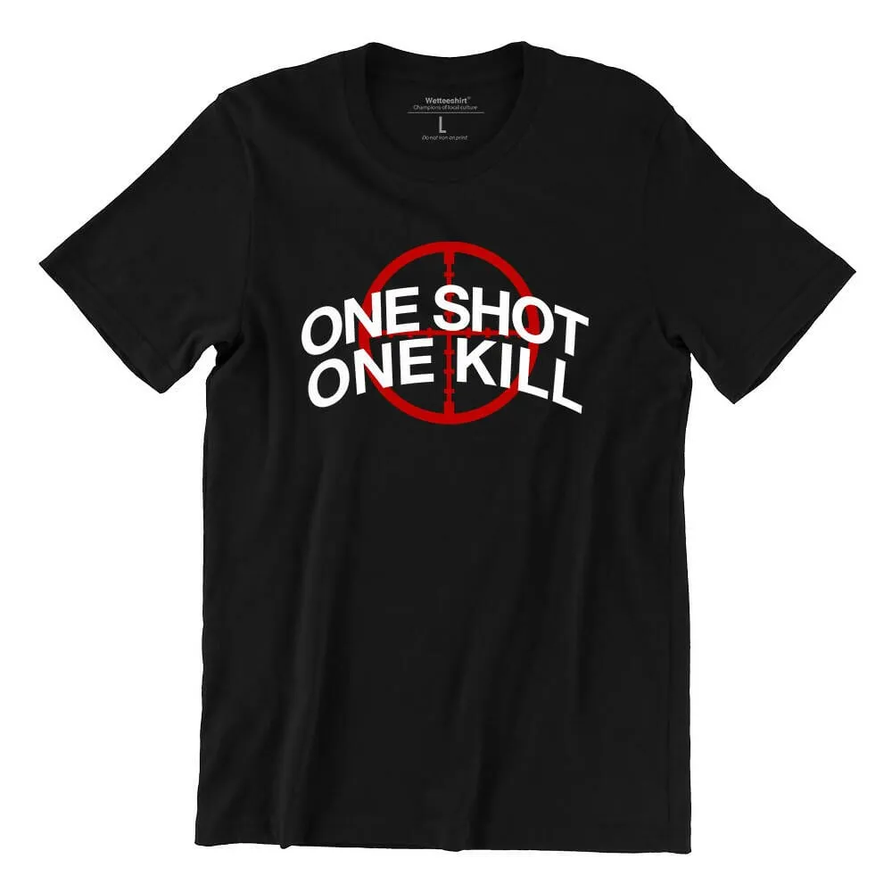 One Shot One Kill Crew Neck S-Sleeve T-shirt