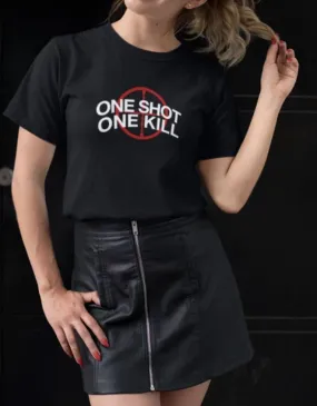 One Shot One Kill Crew Neck S-Sleeve T-shirt