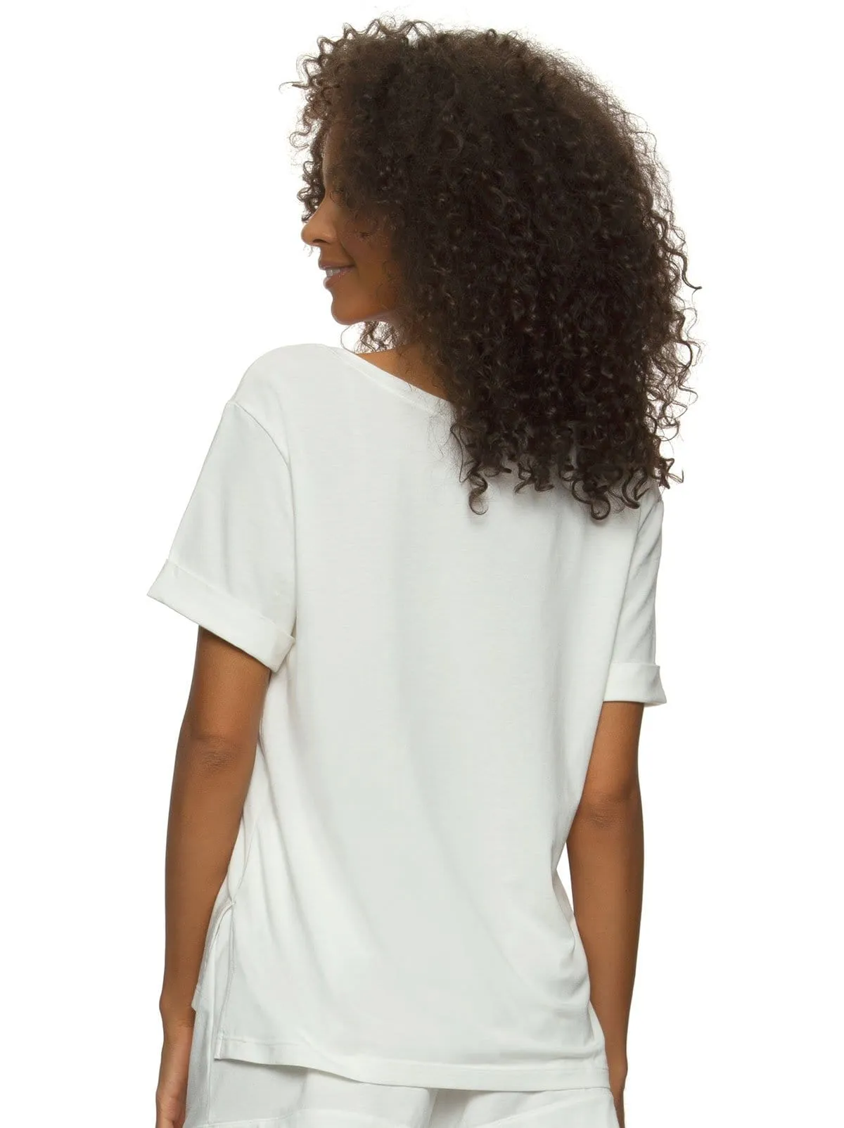 Organic Cotton Stretch Scoop-Neck Tee