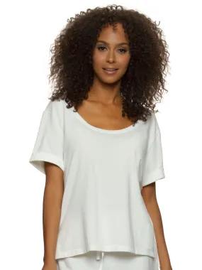 Organic Cotton Stretch Scoop-Neck Tee