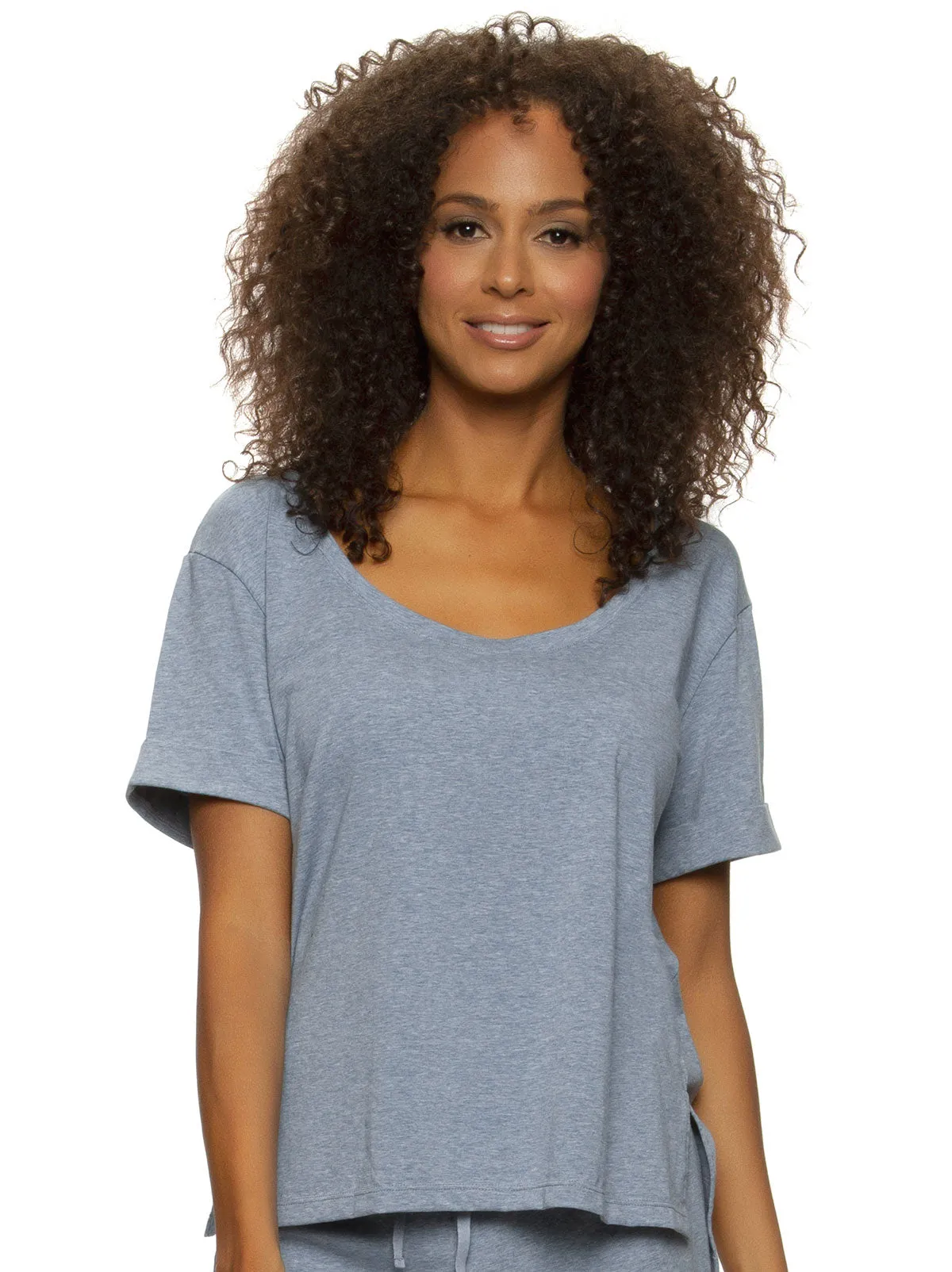 Organic Cotton Stretch Scoop-Neck Tee