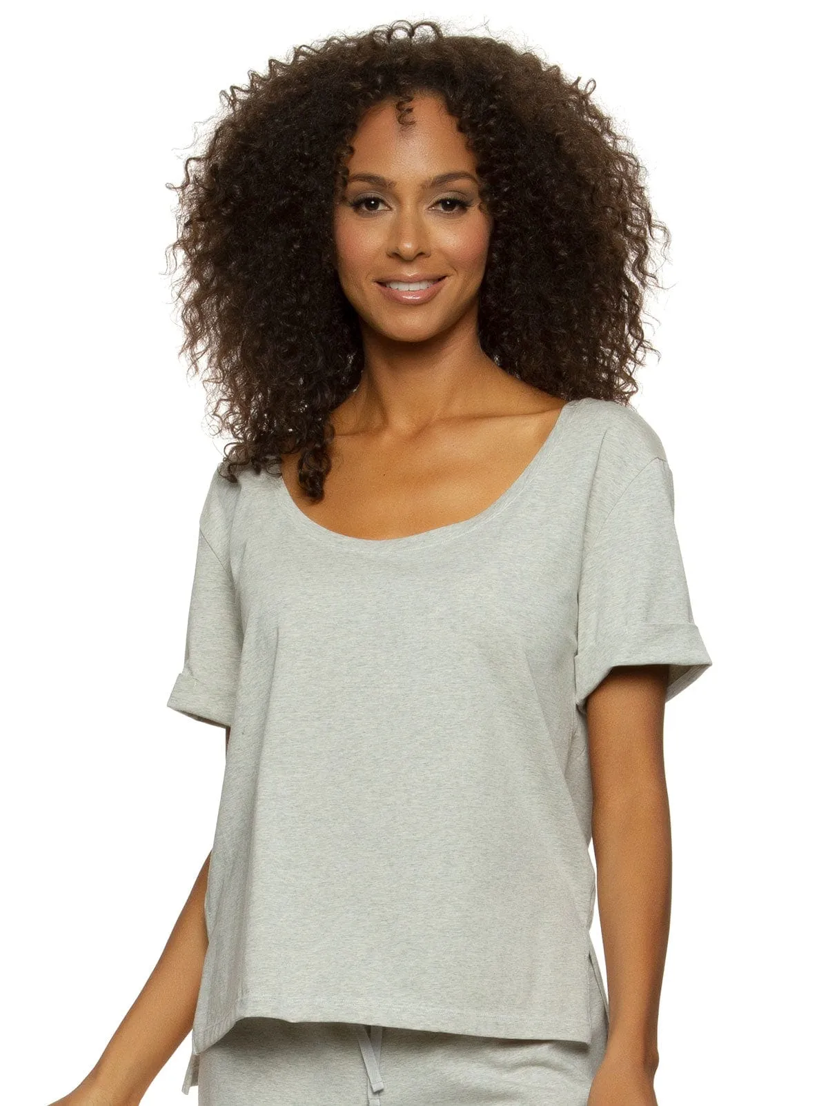 Organic Cotton Stretch Scoop-Neck Tee