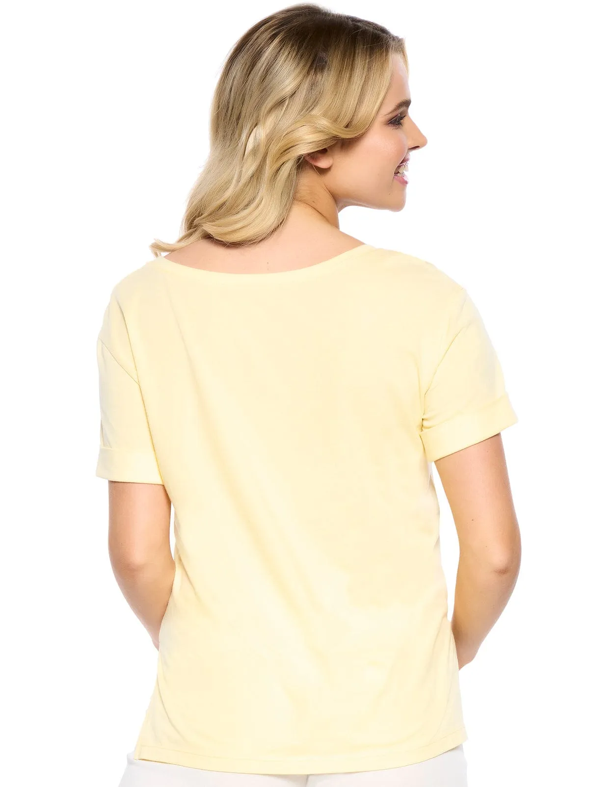 Organic Cotton Stretch Scoop-Neck Tee