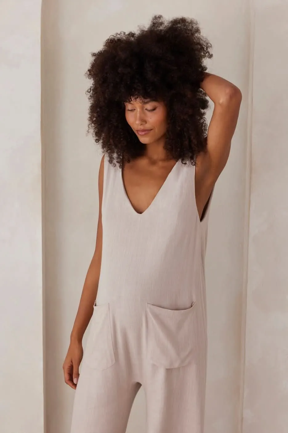 Oversized Linen Jumpsuit