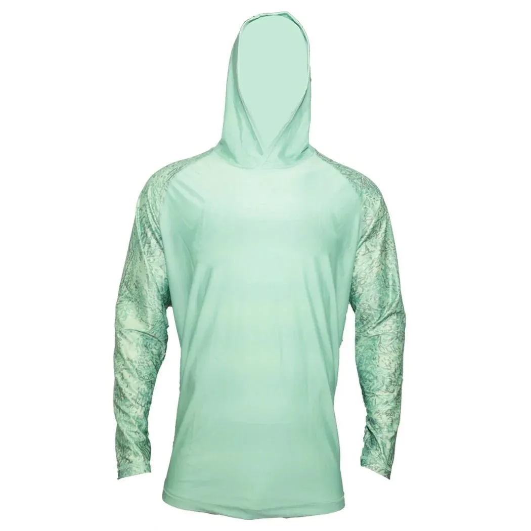 Pattern Hooded Long Sleeve Performance with Repel X