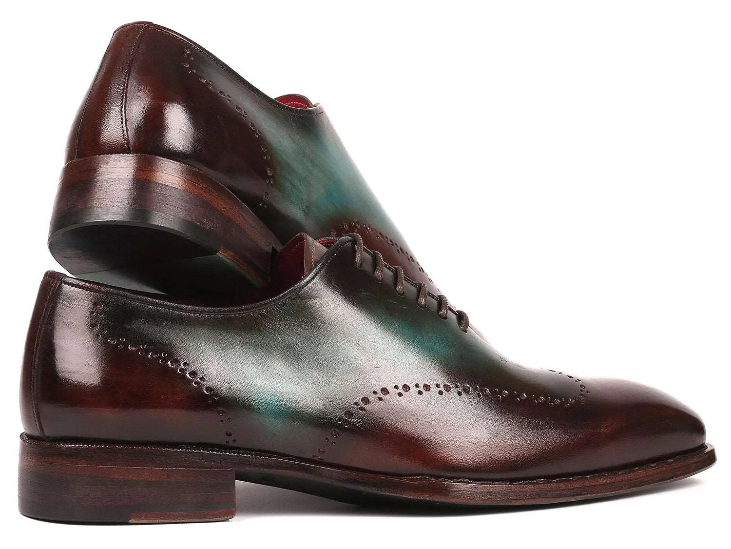 Paul Parkman Brown & Turquoise Wingtip Oxfords