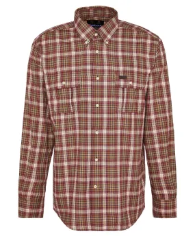 Penrice Regular Long-Sleeved Shirt in Merlot Marl by Barbour