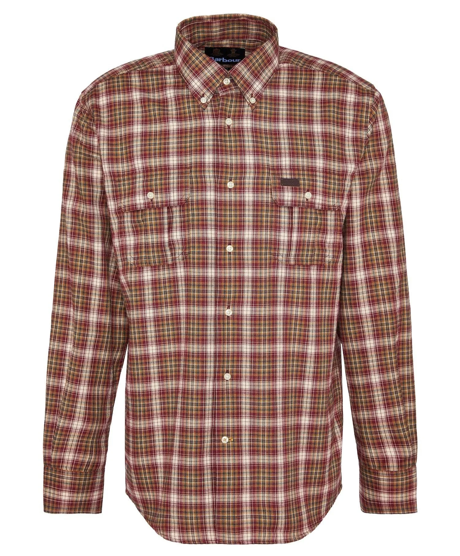 Penrice Regular Long-Sleeved Shirt in Merlot Marl by Barbour