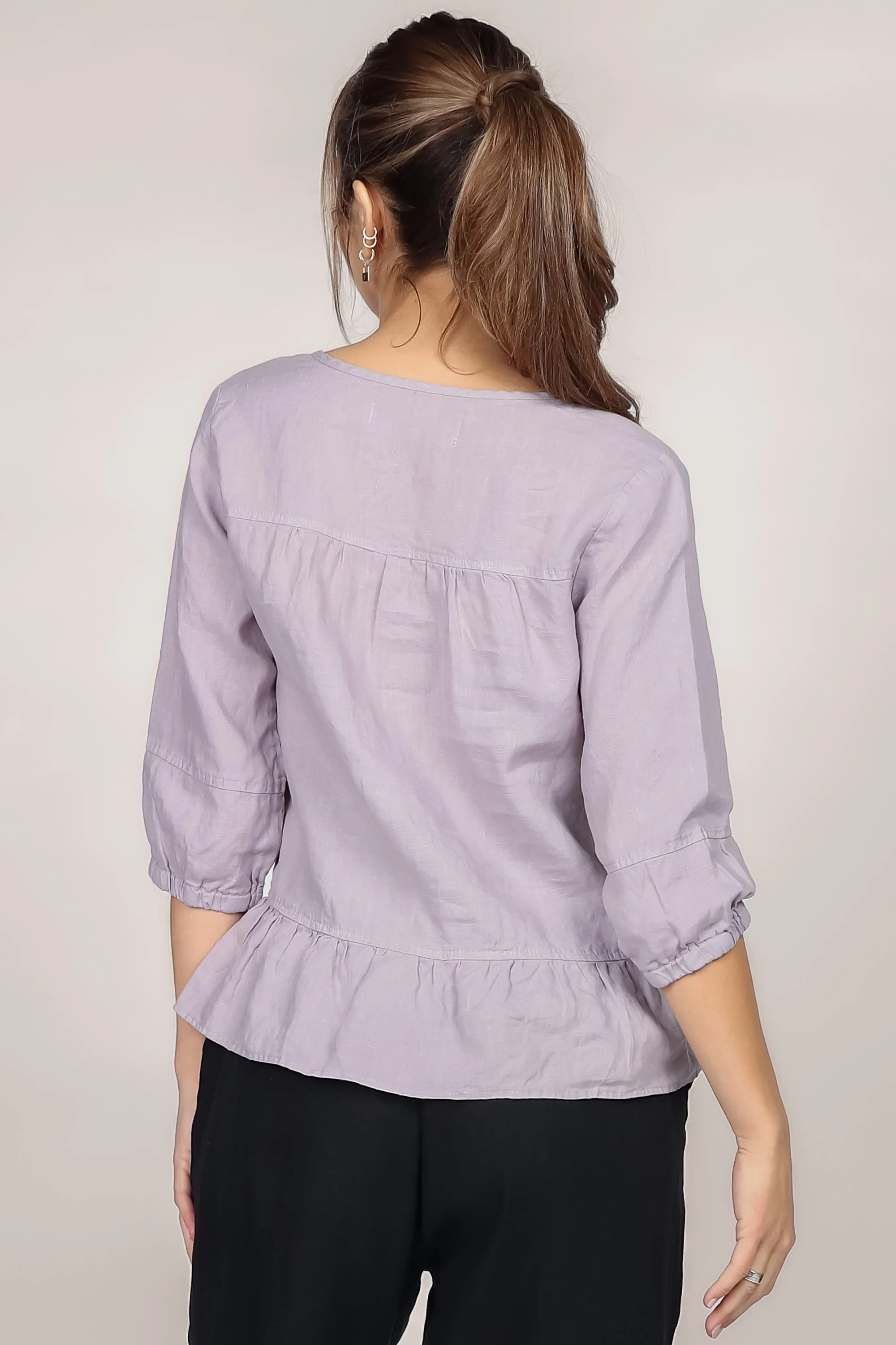 Peplum Linen Blouse