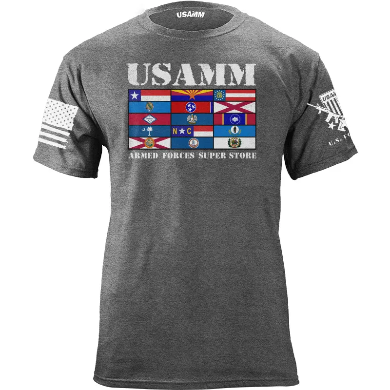 Rack State Flags USAMM T-Shirt