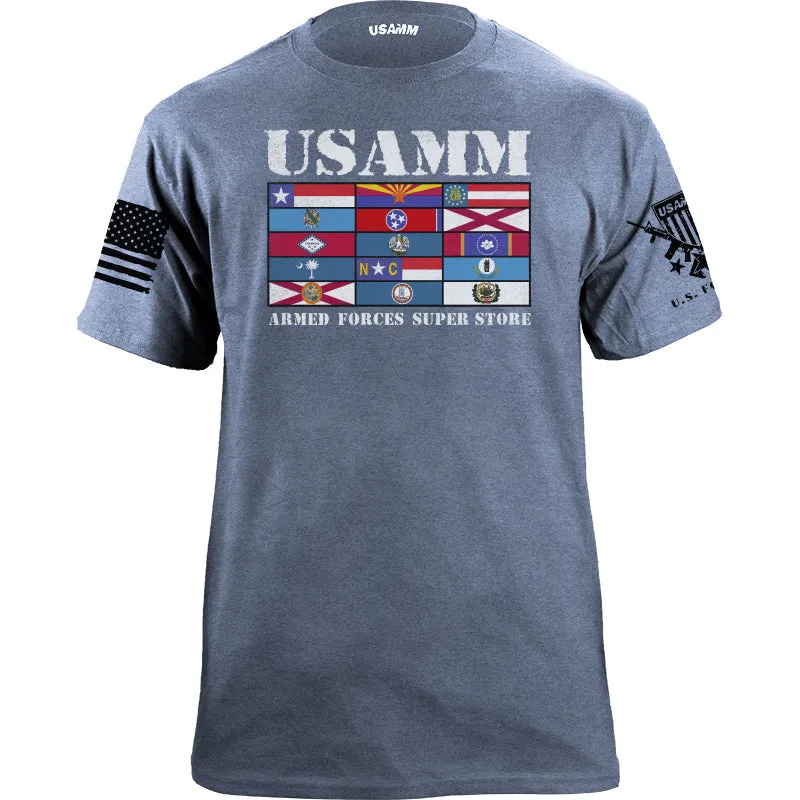 Rack State Flags USAMM T-Shirt