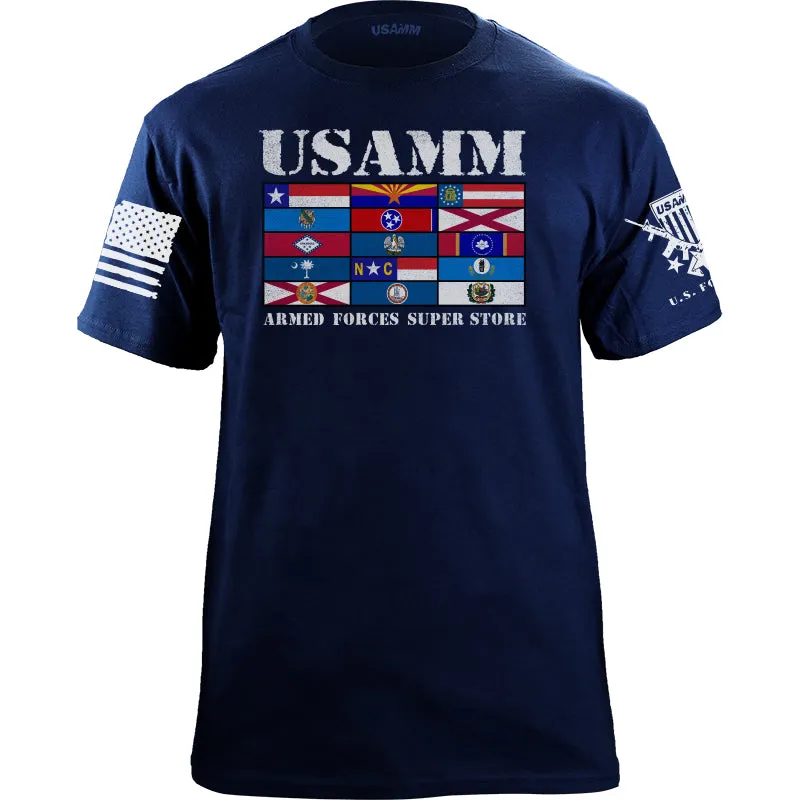 Rack State Flags USAMM T-Shirt