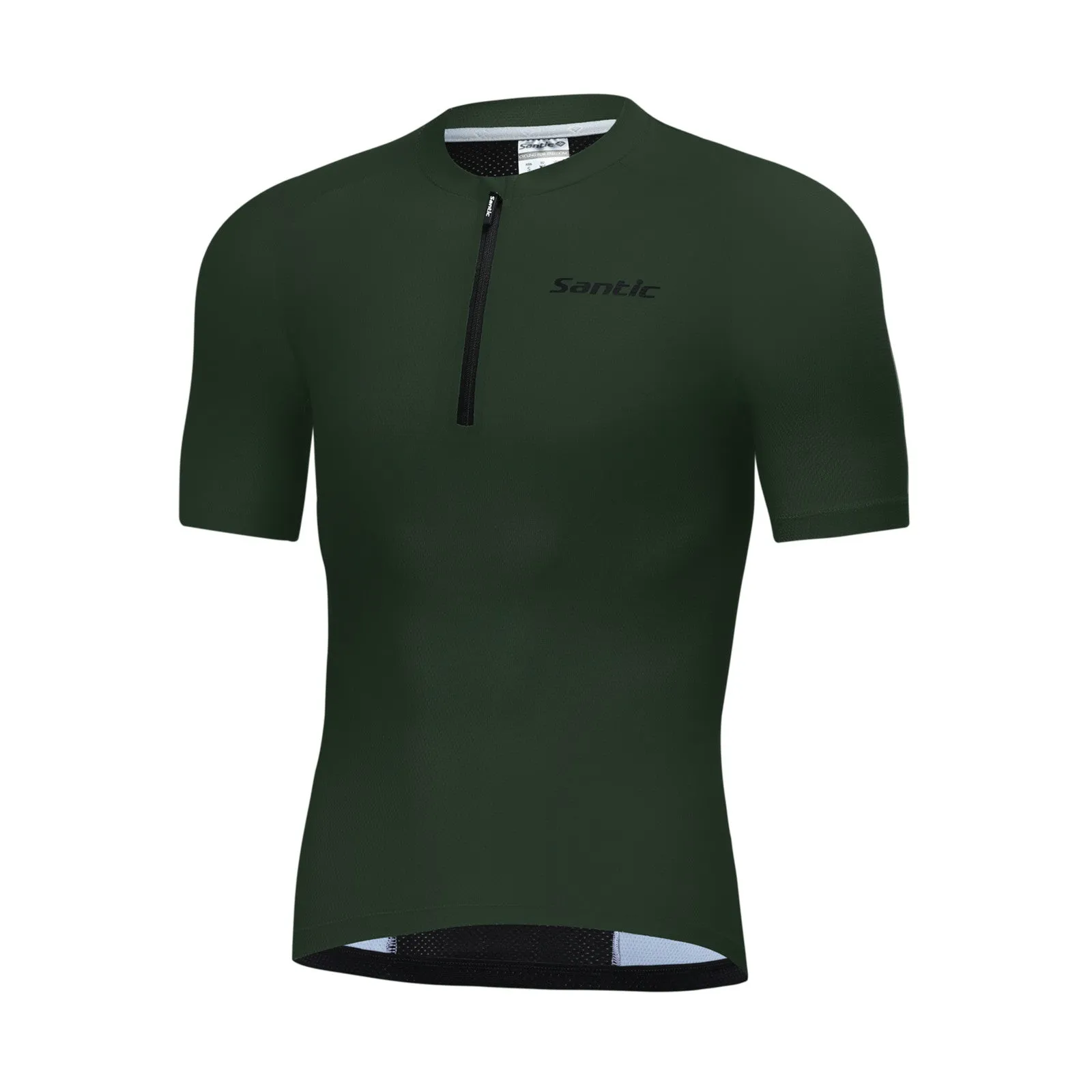 Santic Carden Men's Cycling Jersey Short Sleeves Breathable Green