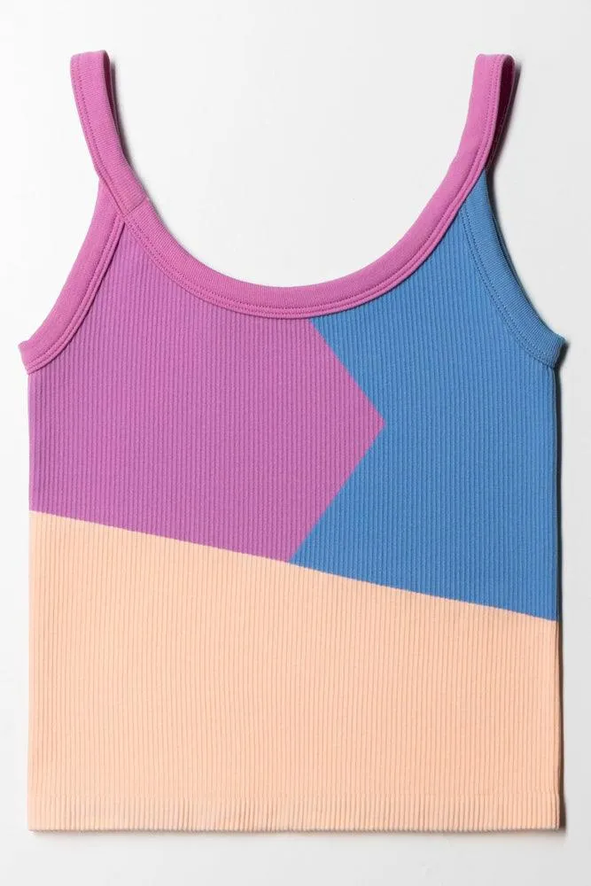 Seamfree Colour Block Vest Multi