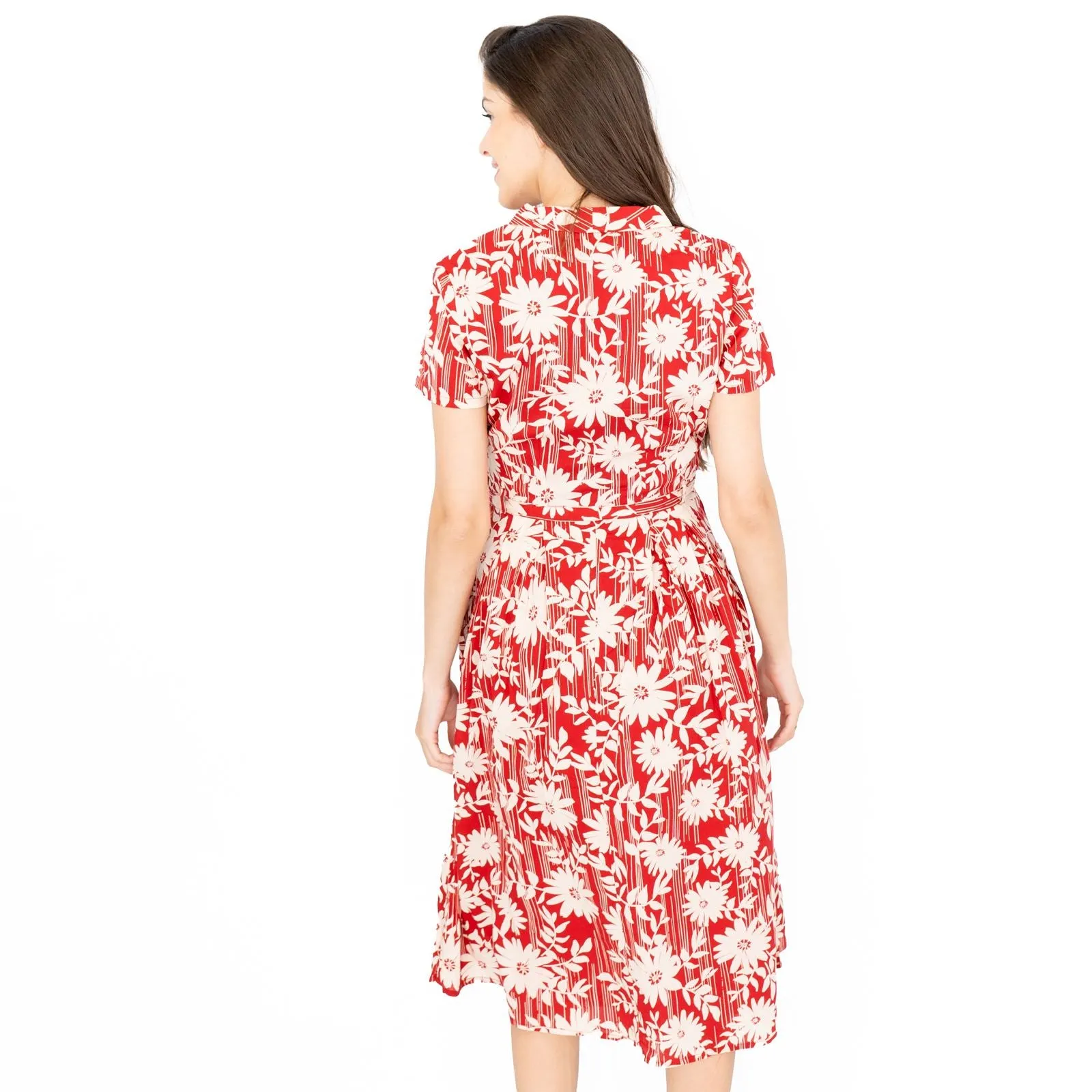 Seasalt Top Terrace Red Floral Summer Tea Dress