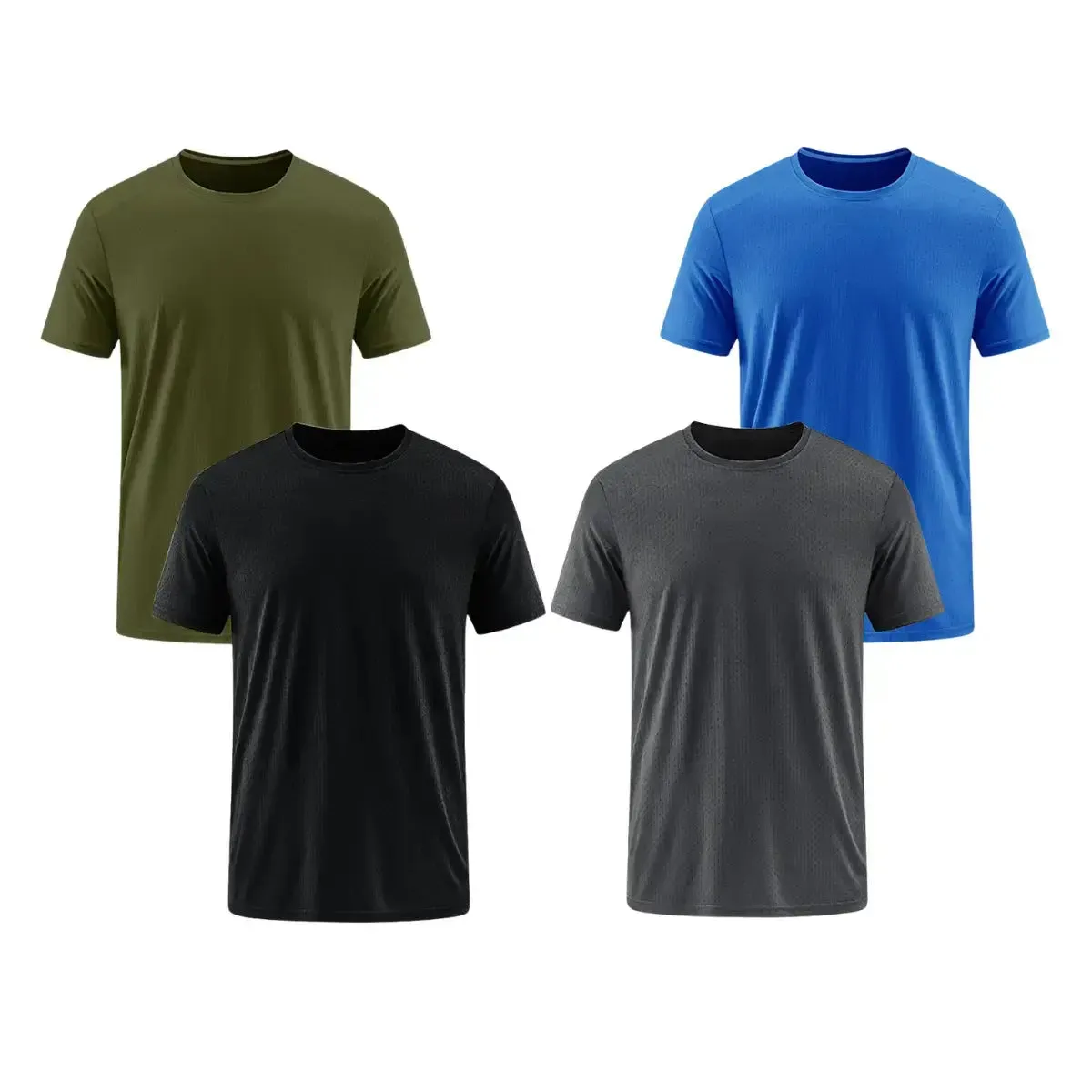 Set of 4 Men's Quick-Dry Athletic T-Shirts