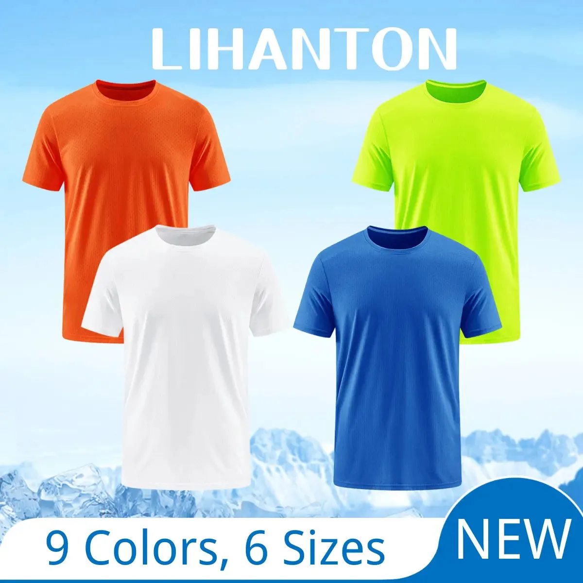 Set of 4 Men's Quick-Dry Athletic T-Shirts