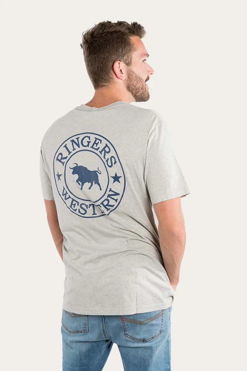 Signature Bull Loose Fit Tee - Grey/Navy